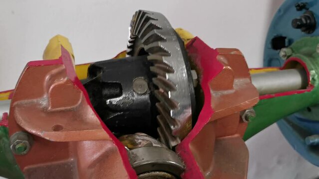 cutaway of mechanical parts for driving school educational purpose