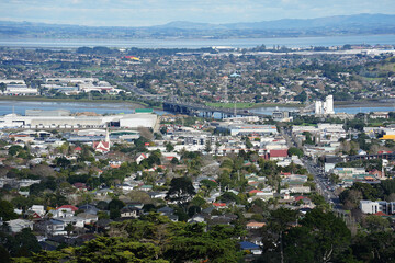 Naklejka premium Overlooking the Auckland suburb of Onehunga