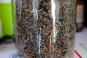 nepali national food, gundruk. dried mustard green.