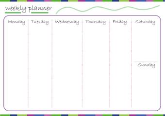 Weekly Planner, Weekly Organizer