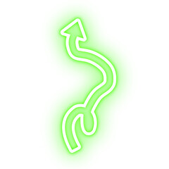 green neon arrow