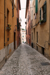 Plakat Street scene, Brisighella, Emilia-Romagna, Italy