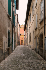 Fototapeta na wymiar Street scene, Brisighella, Emilia-Romagna, Italy
