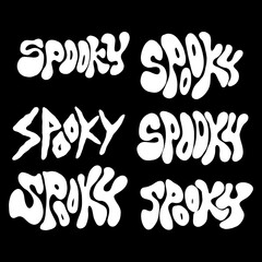 Spooky hand lettering bunding for Halloween design. Streetwear Halloween design