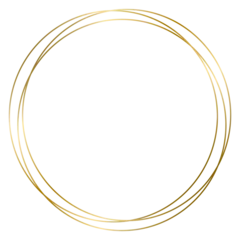 Tuinposter golden circle frame © Hayun idillus