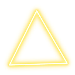 yellow neon triangle