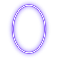 neon oval frame