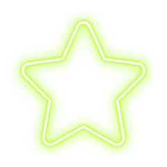 yellow neon star