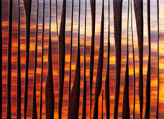 Stripe brown irregular wood pattern wall background illustration