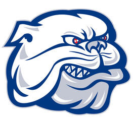 bulldog head facing side