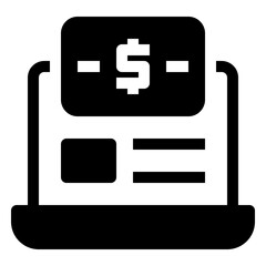 Online Payment Icon Glyph