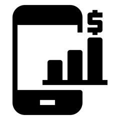 Mobile Analysis Icon Glyph