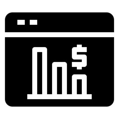 Icon Loss Earning With Style Glyph