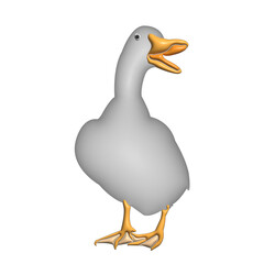 Duck in transparent background format.