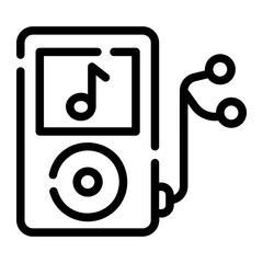 mp3 player line icon