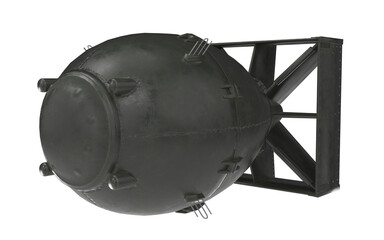 nuclear bomb on white background 