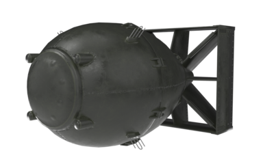 nuclear bomb on white background 