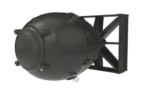 nuclear bomb on white background Stock Photo | Adobe Stock