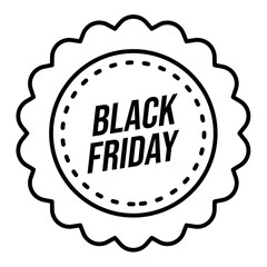 black friday badge icon outline