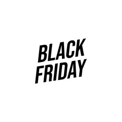 black friday text icon outline
