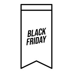 black friday tag icon outline