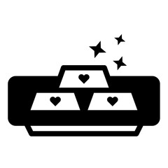 gold bar icon glyph