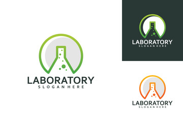 laboratory logo vector design template