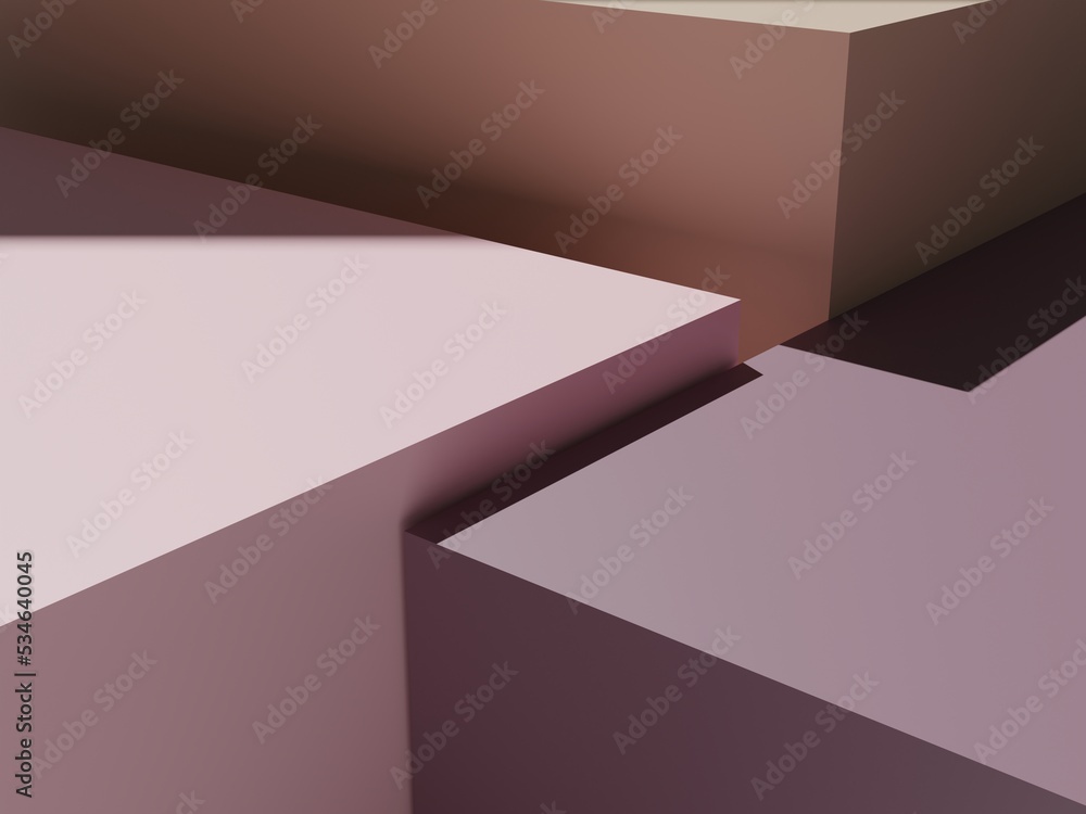 Poster 3d rendering. Abstract geometry shape background. podium minimalist mock up scene. 