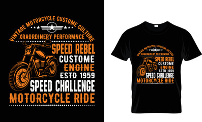 VINTAGE MOTORCYCLE CUSTOME CULTURE...T SHIRT DESIGN TAMPLETE..