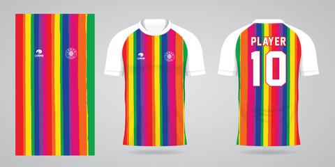 Fototapeta premium colorful football jersey sport design template