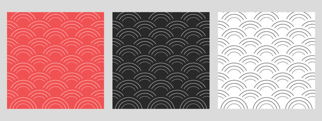 Pattern seamless chevron abstract C circle wave background stripe Pink luxury color and line. Geometric line vector. Christmas background.