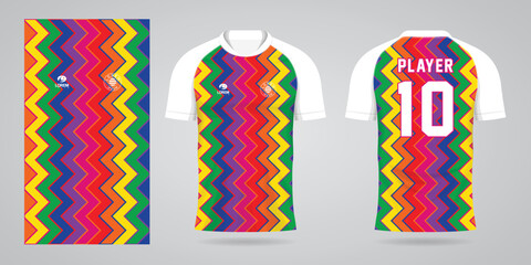 Fototapeta premium colorful football jersey sport design template