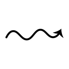 Hand Arrow Pointing Direction Line Icon. Simple Doodle Stroke Arrow Vector.