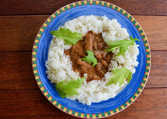 Mongolian beef with jasmine rice