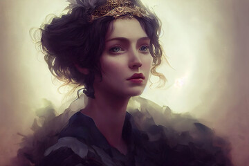 Medieval Female Character Princess Queen Butler Bartender Killer Chef Hunter Witch Farmer. Fantasy Concept Art Realistic Character Video Game Background Digital Painting CG Artwork Book Illustration
