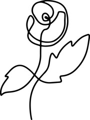 flower gold line art