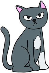 cute kitten cat cartoon illustration