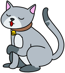 Obraz premium cute kitten cat cartoon illustration