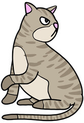 Fototapeta premium cute kitten cat cartoon illustration