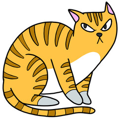 cute kitten cat cartoon illustration