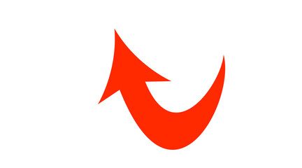 Red and Blue arrow icon, red color arrow indicator Symbol