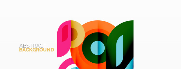 Rings and circles geometric abstract background for wallpaper, banner, backdrop