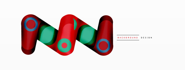 Modern stylish geometric background. Abstract round shapes composition for wallpaper, banner, background or landing