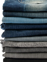 stacks of jeans.