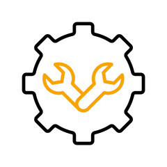 Setting Maintenance icon. Simple element illustration. Setting  Maintenance concept outline symbol design.