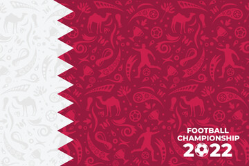 Football Background World Cup 2022 Vector