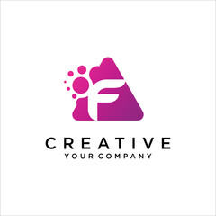 Dots Letter E Logo Design Vector Template