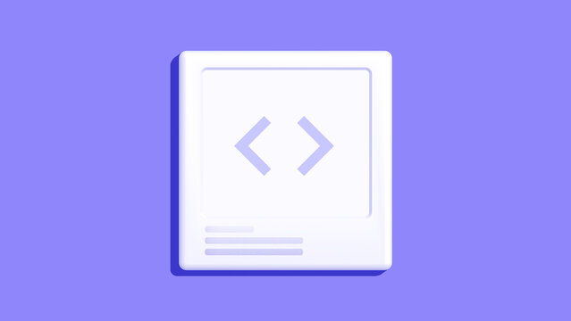 3D illustration Web Development and product development using programming