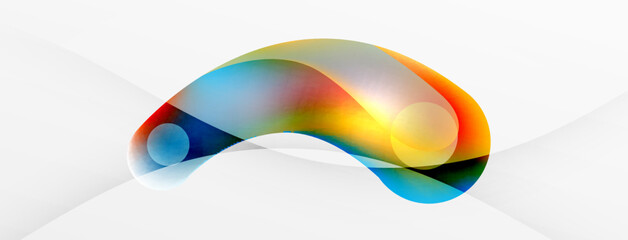 Fluid abstract background. Liquid color gradients composition. Round shapes and circle flowing design for wallpaper, banner, background or landing