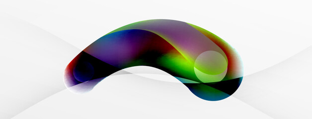 Fluid abstract background. Liquid color gradients composition. Round shapes and circle flowing design for wallpaper, banner, background or landing